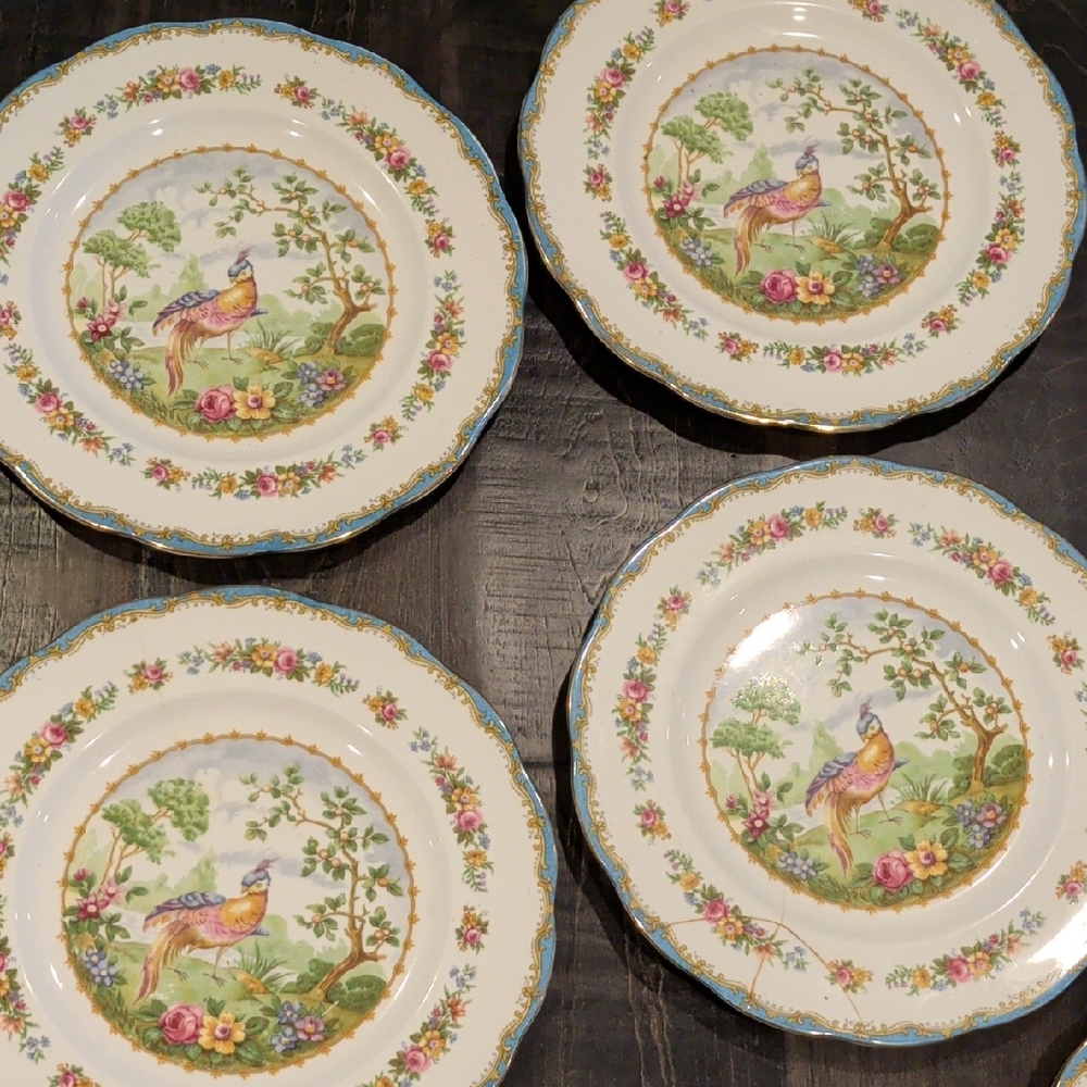 Royal Albert Chelsea Bird Dinner Plates X 4
